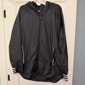 Adidas Black Hooded Windbreaker Jacket
